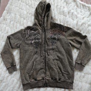 Vintage Affliction unisex zippered hoodie